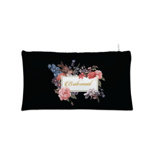Your Designed Black bride to be Cosmetic Pouch