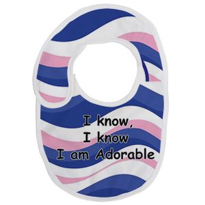 Abstract Design Customised Baby Bib Fully Printed and Velcro Closured