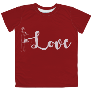 Love Design Washable Fabric Couple T-shirt