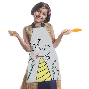 Customised Kids Apron Ties at back , Machine Wash and Delux satin polyester fabric
