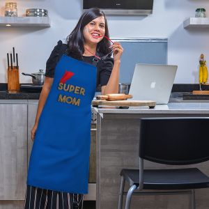 Blue Custom designed Full Apron for Kitchen