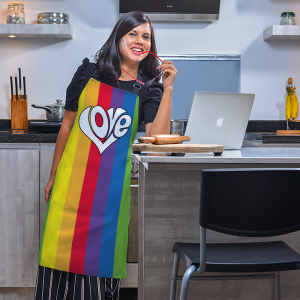 Unisex Apron-Delux Satin Polyester Fabric
