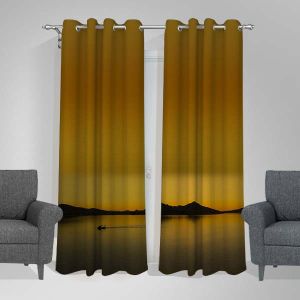 Nature Scenery Printed Customised Door Curtain Set of 1 with Eyelet 