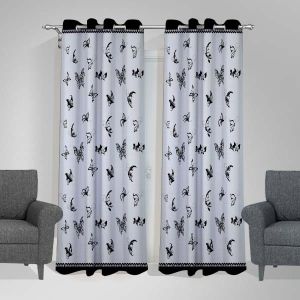 Customised Beautiful Door Curtain in Full Color Printing with Crisp, Vivid Colors Set of 2
