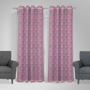 Door / French Window Suitable Custom Printed Door Curtain Set of 2