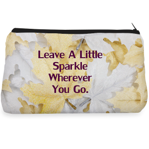 Sliver ,golden leaf sparkle Make up Pouch