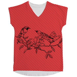 Customised Round Neck T-shirt Fully Digital Printed For Women