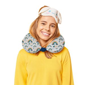 Custom Printed Neck Pillow, Travel Pillow For Travellers, Men, Women & Kids