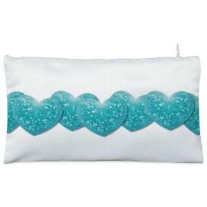 White string  love Cosmetic Pouch