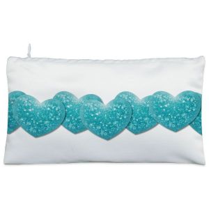 White string  love Cosmetic Pouch
