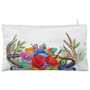 White floral Cosmetic Pouch