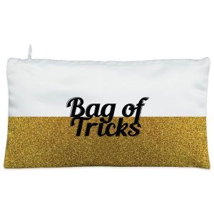 Golden glitter Bag of Tricks Cosmetic Pouch