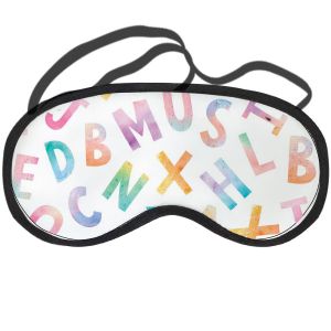 Alphabets Printed Soft Elastic Eye Mask