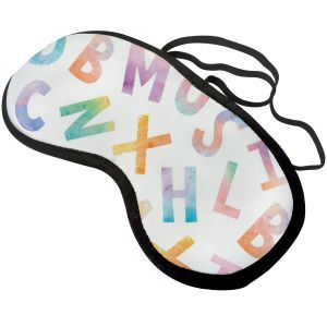 Alphabets Printed Soft Elastic Eye Mask