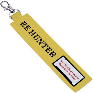 Yellow Re Hunter Personalized Fabric Keychain