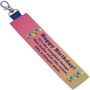 Happy Birthday Printed Keychain - Double Sided