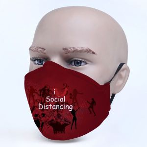 Social Distancing Text Printed Face Mask Best Face Mask For Kids Men and Women
