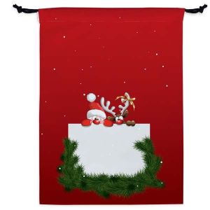 Red Santa Sack Bag with string