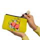Yellow flower birds Make up Pouch