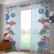 Flowers Printed Multi Colored Customised Design Door Curtain Set Of 1 in Fabric Material
